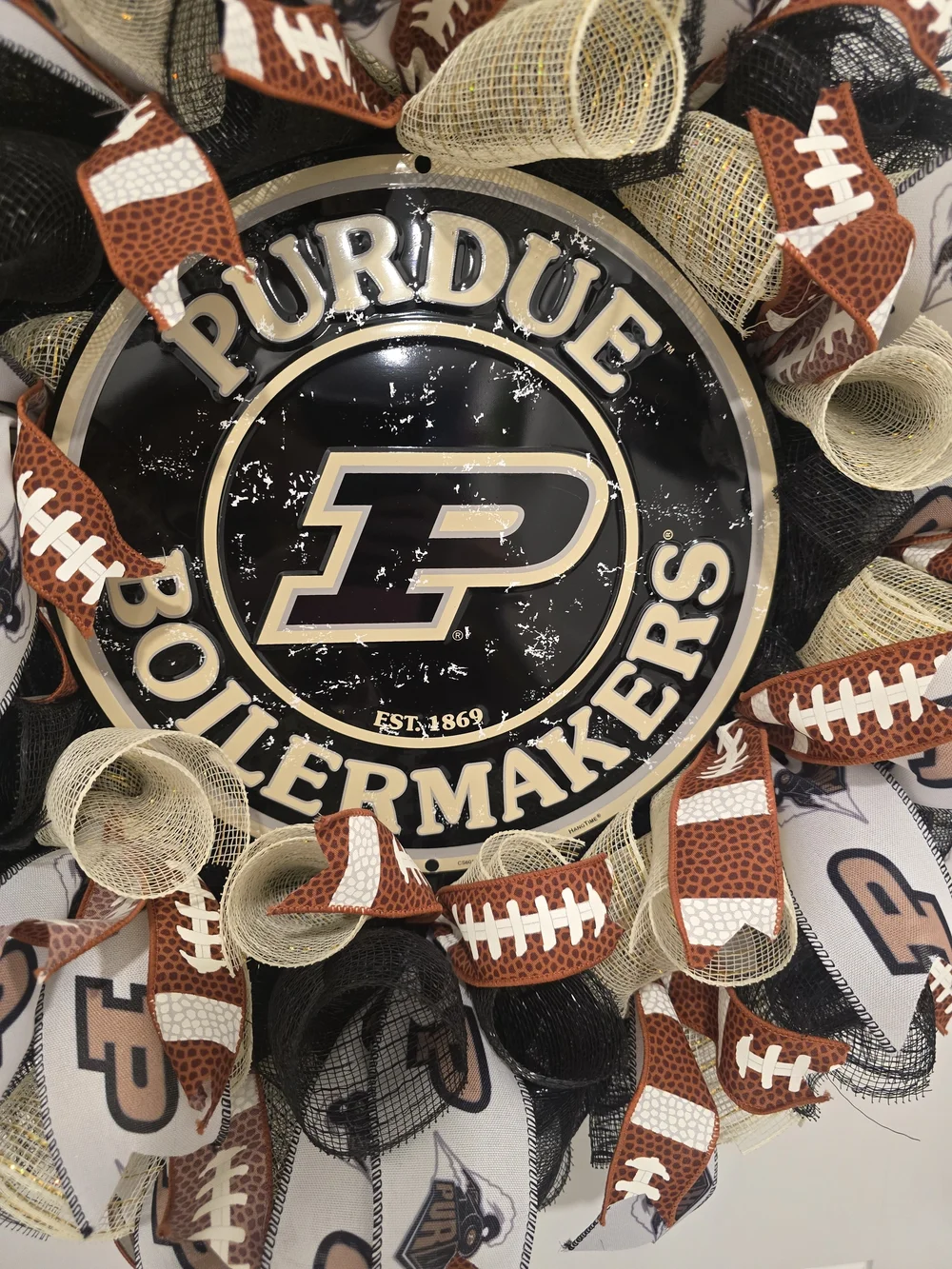 Purdue Football Wreath